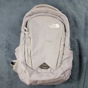 The North Face Connector Backpack Silver Gray Laptop Hiking School Thick Padding